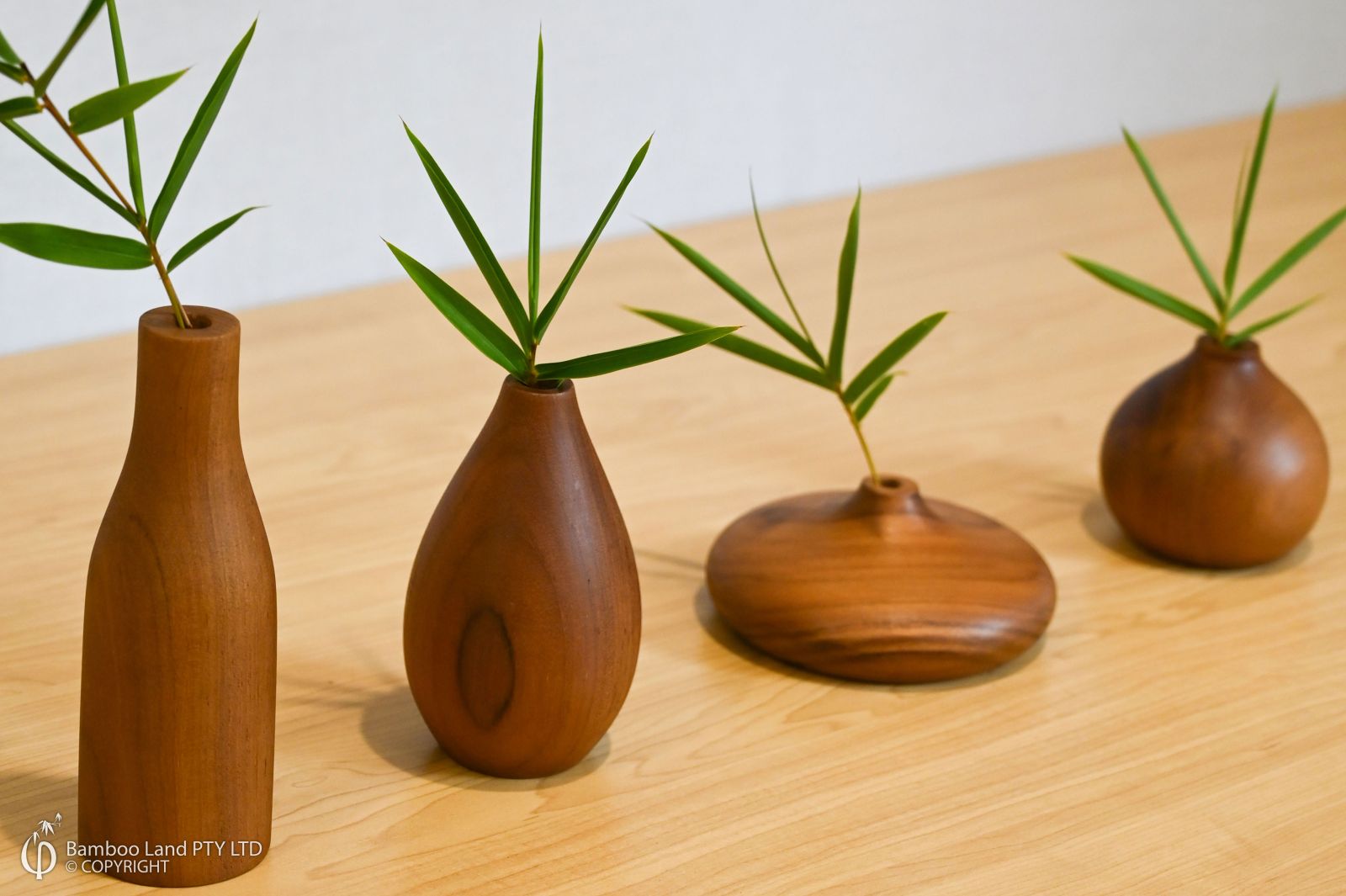 Miniature Teak Vases