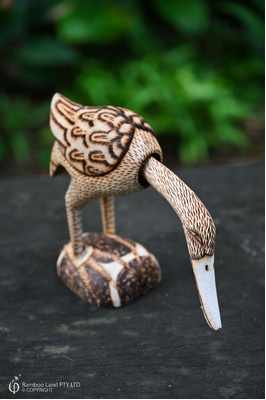 Wooden Bird Bobblehead