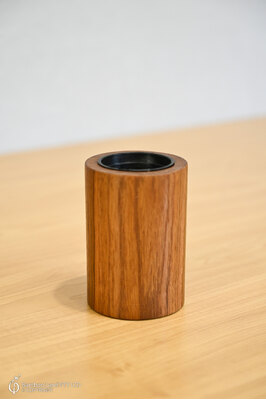 Miniature teak pot  - Cylinder (Large)