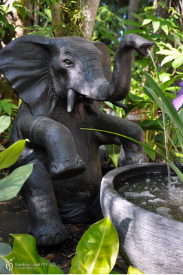 Sitting elephant water feature - 100cm