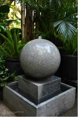 Sphere water feature - Grey Terrazzo