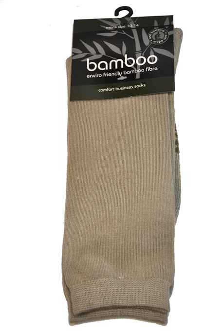 Bamboo comfort business socks - M 4-6; W 6-8 - Bone