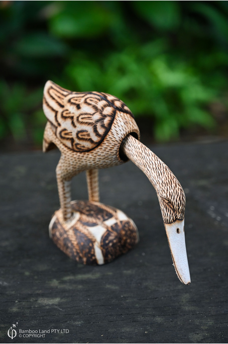 Wooden Bird Bobblehead