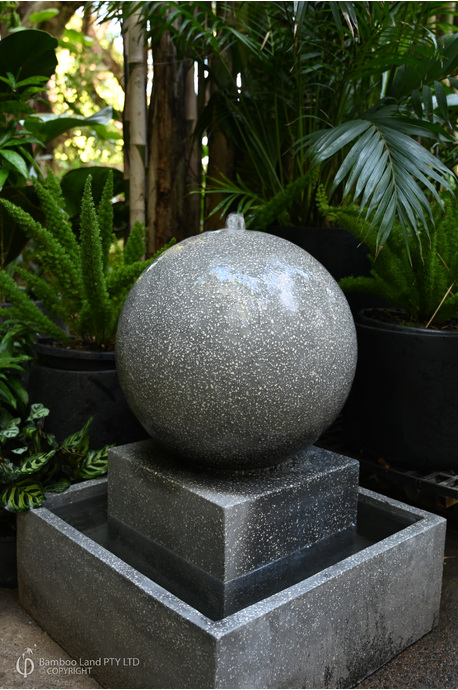 Sphere water feature - Grey Terrazzo